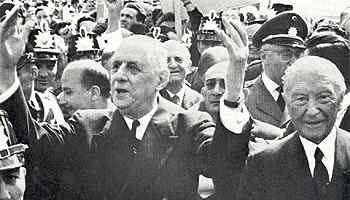 Charles de Gaulle og Konrad Adenauer